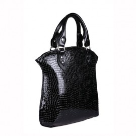 Geanta dama neagra croco