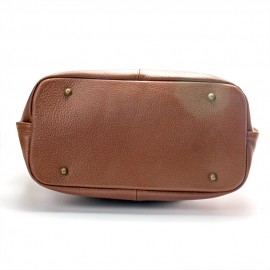 Geanta din piele coniac, Sasha, tip sac