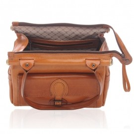 Geanta din piele maro de dama , Art