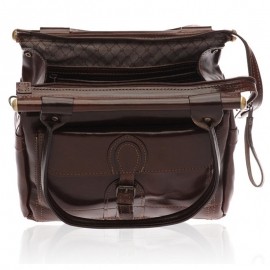 Geanta din piele maro office, Art