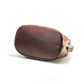 Geanta de piele tip sac, culoarea grena