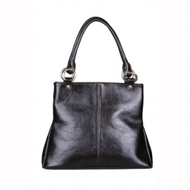 Poseta din piele in combinatie de culori si materiale