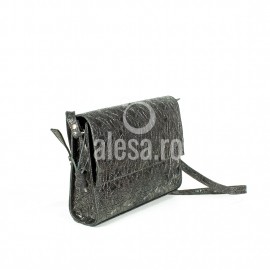 Poseta eleganta neagra sidefata cu santuri, Olena