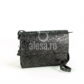 Poseta eleganta neagra sidefata cu santuri, Olena