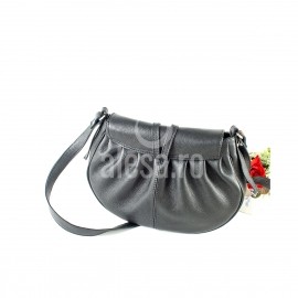 Poseta usoara crossbody sau de umar, din piele neagra, Perla