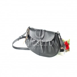 Poseta usoara crossbody sau de umar, din piele neagra, Perla