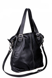 Geanta Isabela, piele naturala, culoare neagra