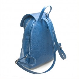 Rucsac  casual dama, din piele bleu, Mozaic