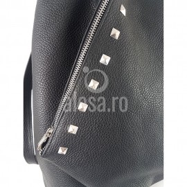 Rucsac dama negru asimetric, Chic