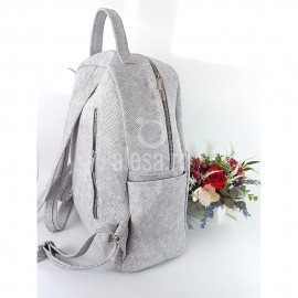 Rucsac de dama din piele cu textura textila, deosebit de elegant, Times