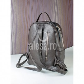 Rucsac de dama maro, mare, din piele, Times